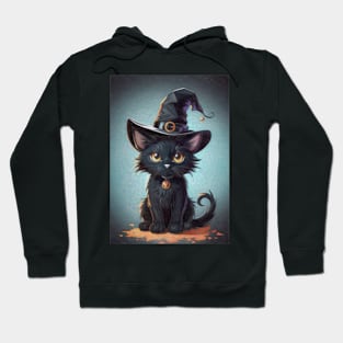 Halloween Witch Kitten Hoodie